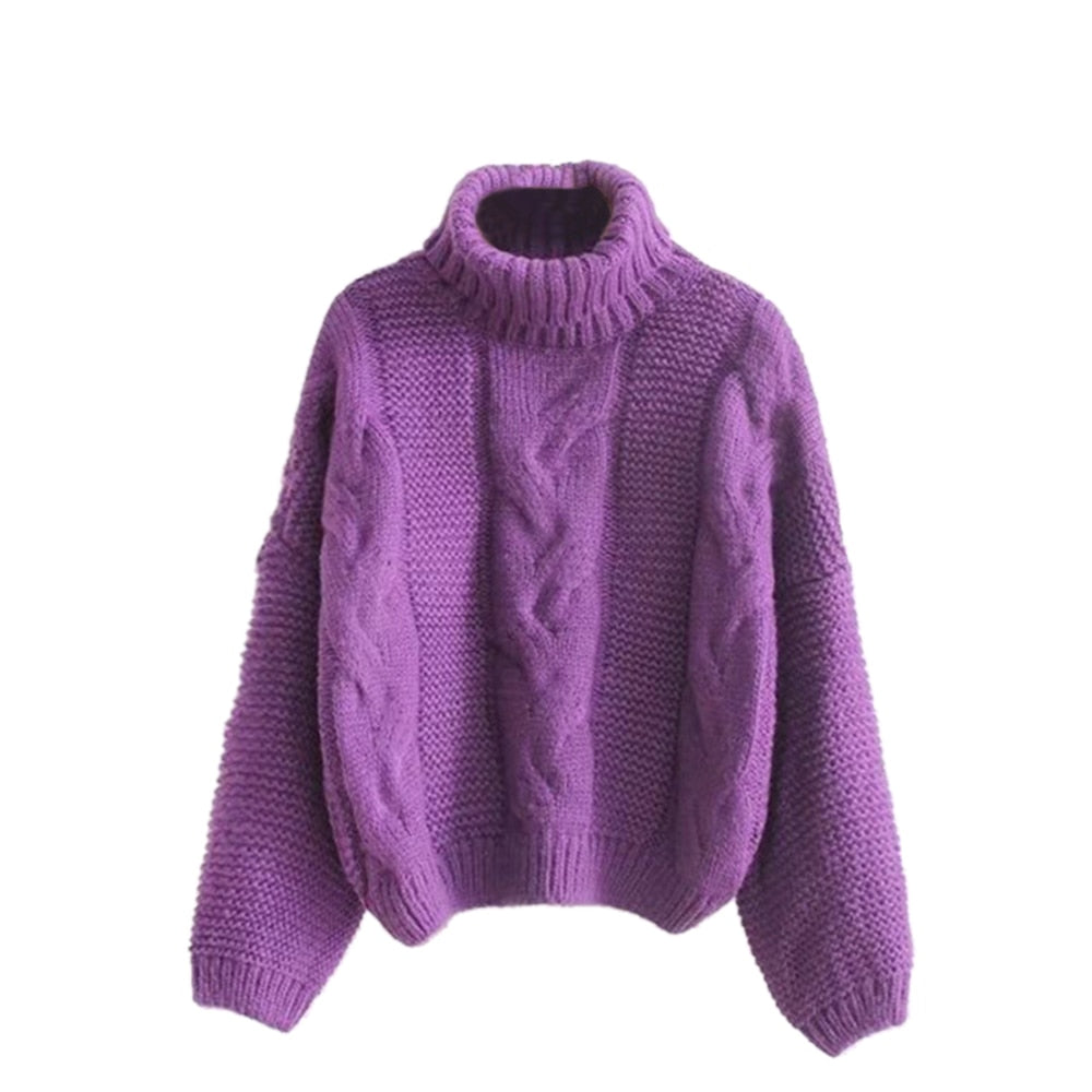 Autumn Winter Women Fashion Sweater Basic Female Pullover Batwing Sleeve Solid Color Femme Casual Knitted Streetwear